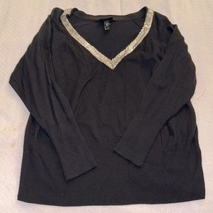 Lane Bryant Sequined V-Neck Long Sleeved Sweater. Worn Once for Xmas.